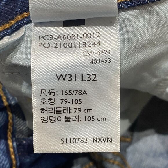 Levi's Premium Ribcage Wide Leg Blue Jeans Women’s 31x32 High Rise Cotton Big E - Picture 11 of 14